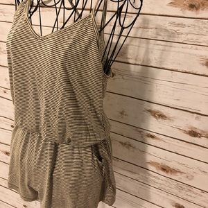 Striped Romper With POCKETS
